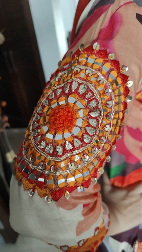 Orange Red Pakistani Suit